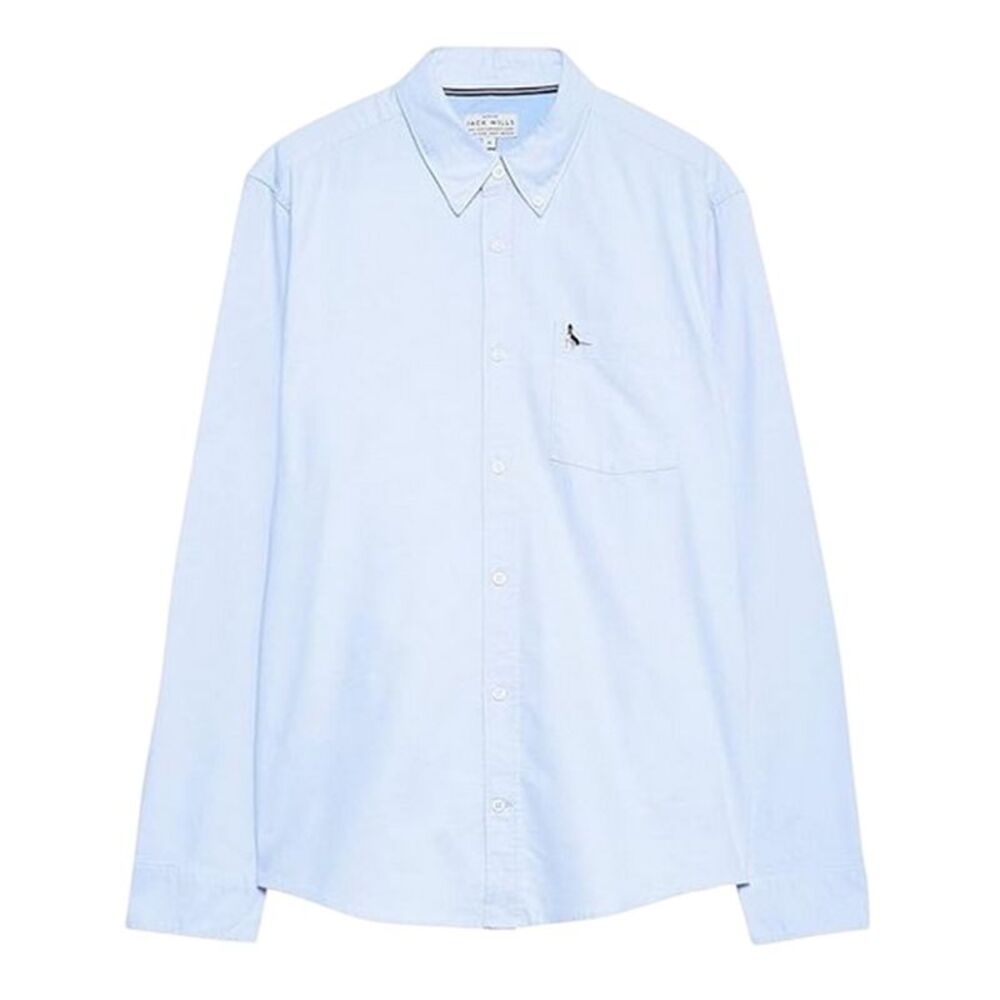 Jack Wills Mens Plain Oxford Shirt / Sky Blue